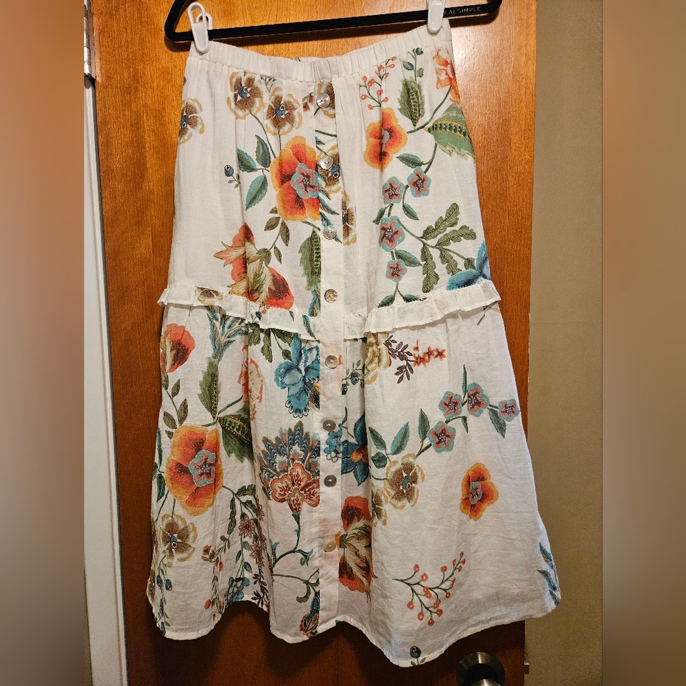 Johnny Was Ardell Tiered Ruffle Midi Skirt - Size XS - Picture 9 of 14